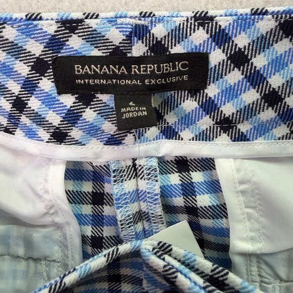 Banana Republic Women’s Blue & Black Plaid Wide-Leg Crop Pants Size 6 - New - Picture 8 of 13